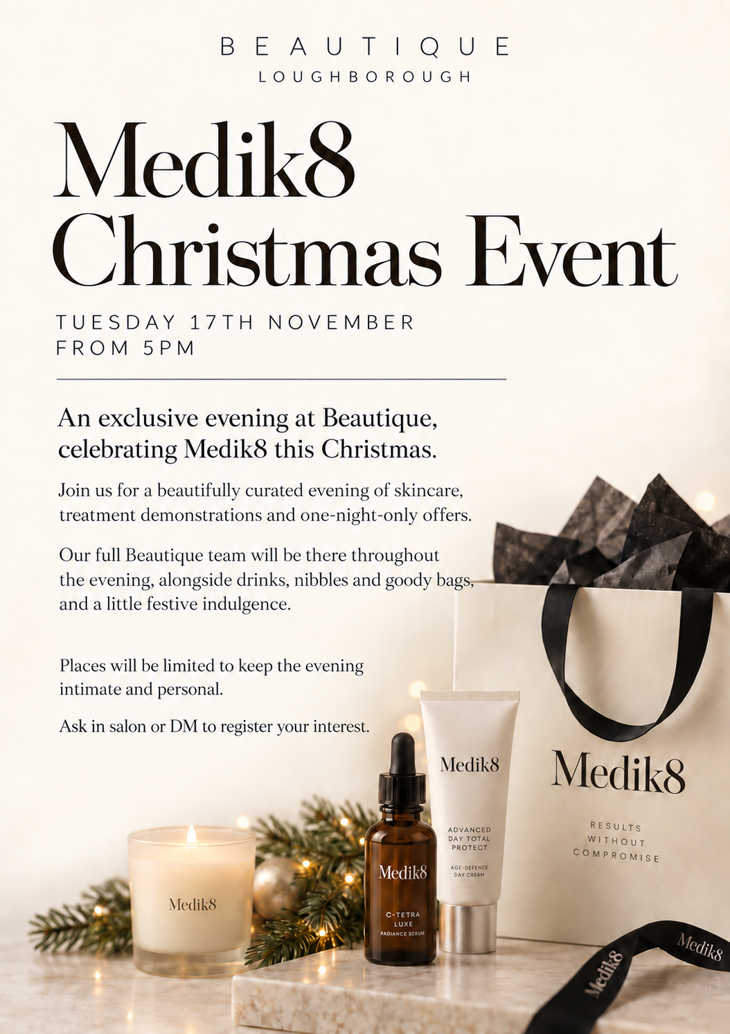 You’re invited: Our exclusive Medik8 Christmas Event